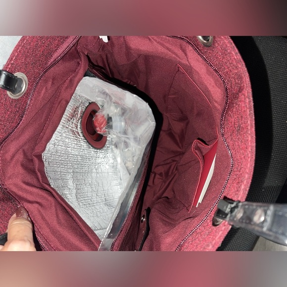 NWT-PortoVino City Tote Bag - Canvas Wine Purse with Hidden Spout and Dispenser - Picture 3 of 15